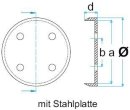 Gummiteller mit Stahlplatte für Hebebühne  Slift / IME, NW 155mm