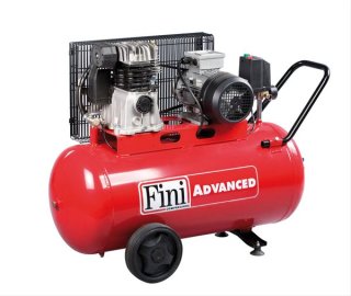 Kolbenkompressor Fini MK 103-90-3M, mobil, auf 90l Druckbehälter, 2 Zylinder, 10bar