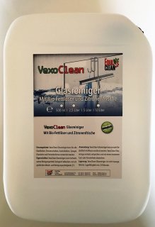 VexoClean Glasreiniger mit Bio-Fettlöser und Zitonenfrische, 5l