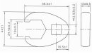 24 mm Hahnenfuss-Schlüssel, 12,5 (1/2)