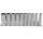 Steckschlüssel-Einsatz-Satz Sechskant, tief | 12,5 mm (1/2") | Zollgrößen | 10-tlg.